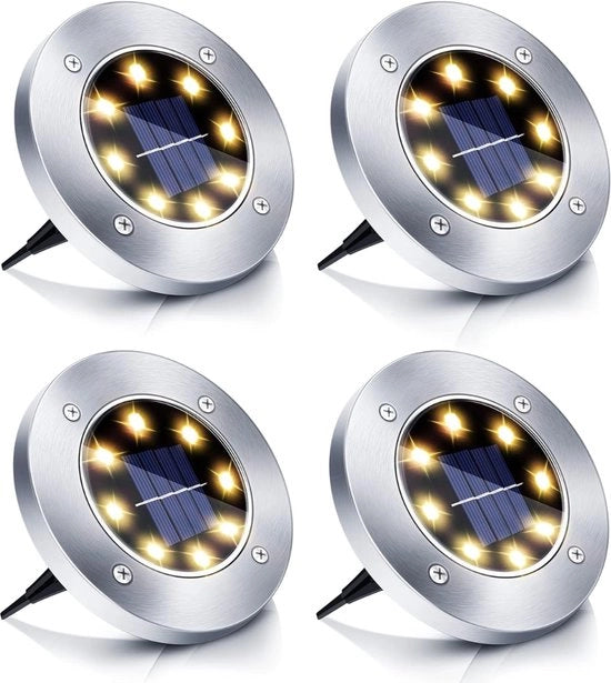 Illuminazione Solare per Giardino Spots a Terra - Illuminazione Solare per Giardino Energia Solare - Illuminazione Solare per Giardino Punti di Accensione