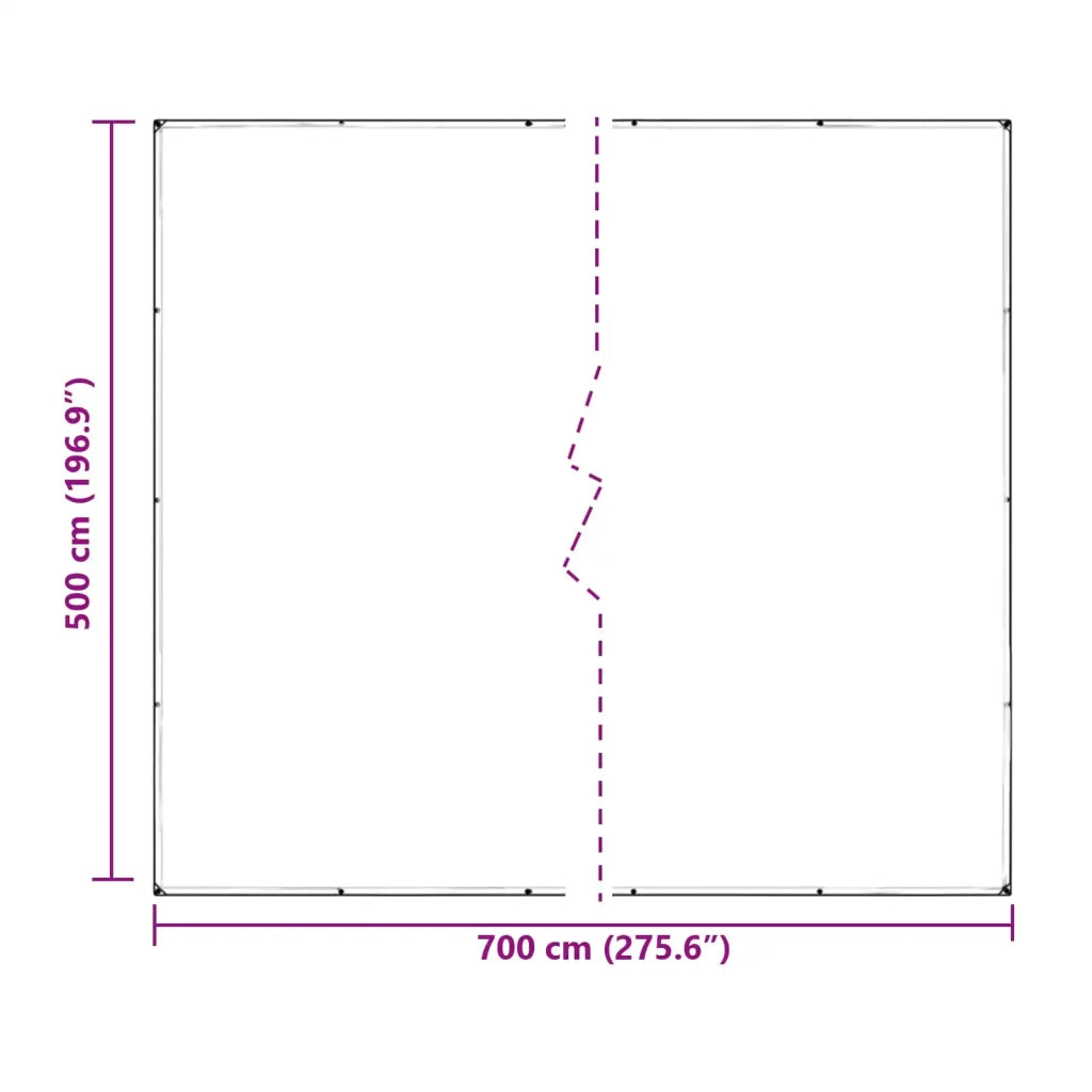 Copertura per Piante Trasparente 7 x 5 m PVC CFW5764932