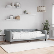 Divano Letto con Materasso Grigio Chiaro 90x200 cm in Tessuto 3197408