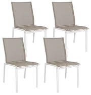 Set 4 Sedie da Giardino 50x61x88,5h cm Cruise Bianco