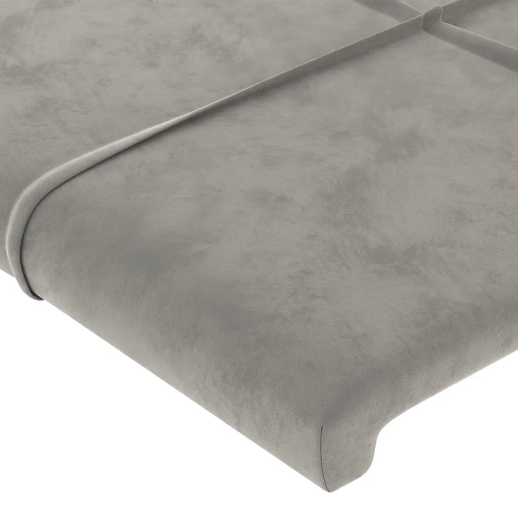 Testiera | Testata a LED Grigio Chiaro 180x5x78/88 cm in Velluto
