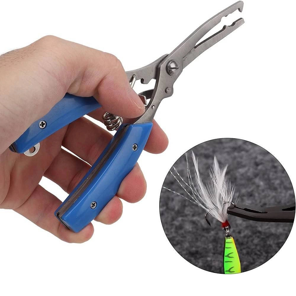 Trade Shop - Pinze Da Pesca Coltello Forbice Multifunzionale Pescatore Mare Fiume -