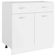 Mobiletto con cassetti moderno 80 x 46 x 81 cm design pratico contenitore per cucina legno composito bianco 02_0047666