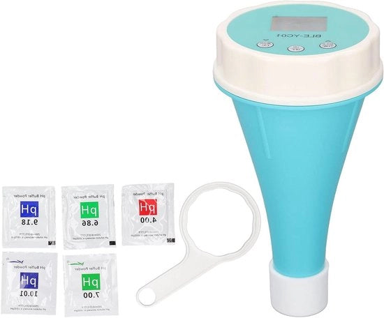 Sistema di Test di Qualità dell'Acqua 6 in 1 Detector Digitale Monitoraggio Piscina Tester pH (BLE-YC01)