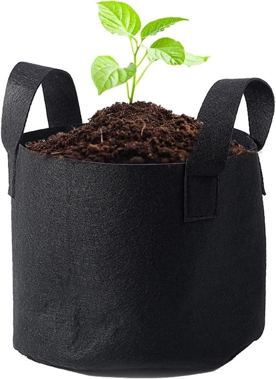 Piantagione cilindrica premium - 10 galloni - Piantagione con maniglia - Adatto per fiori e verdure - 28x40cm - Inclusa piantagione da 3 galloni - Materiale di alta qualità