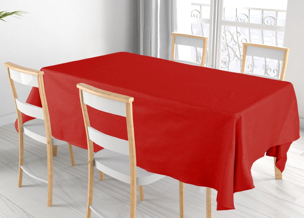 Tovaglia Cucina Soggiorno Tinta Unita Lurex Modello Joychrist - 140x240cm - Rosso