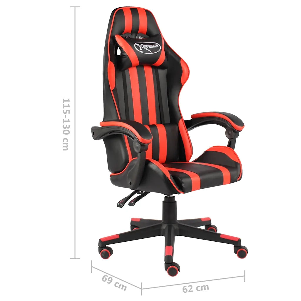 Sedia da Gaming Nero e Rosso in Similpelle cod mxl 5726