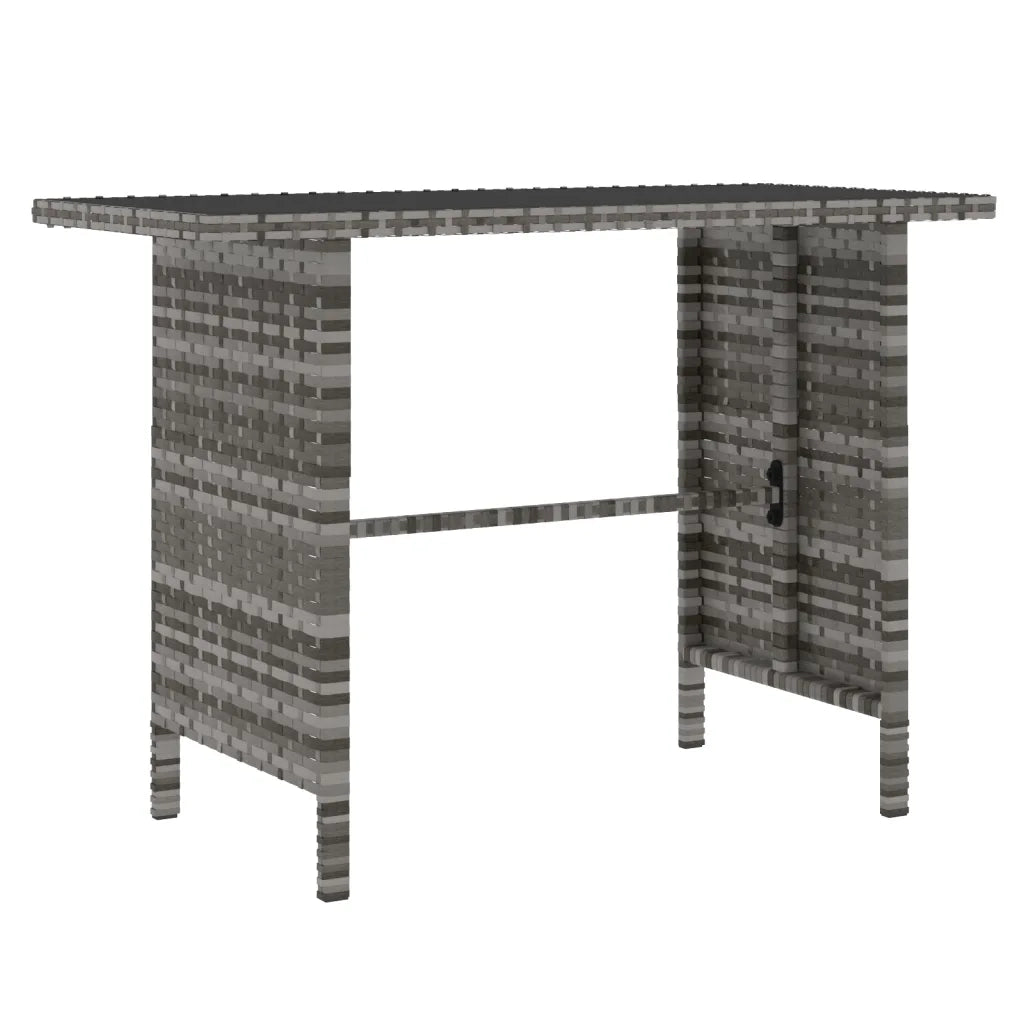 Set da Pranzo da Giardino 4 pz con Cuscini in Polyrattan Grigio 311914