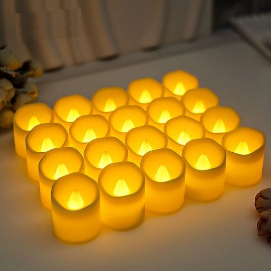 Led elettroniche candele a golf per decorazione di festa e scena di matrimonio romantica - 20 pezzi