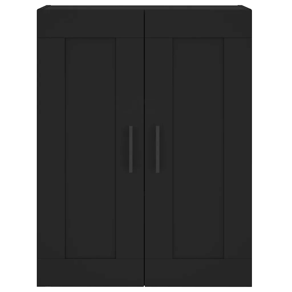 Armadietto a Muro | Mobile a Parete Nero 69,5x34,90 cm in Legno Multistrato
