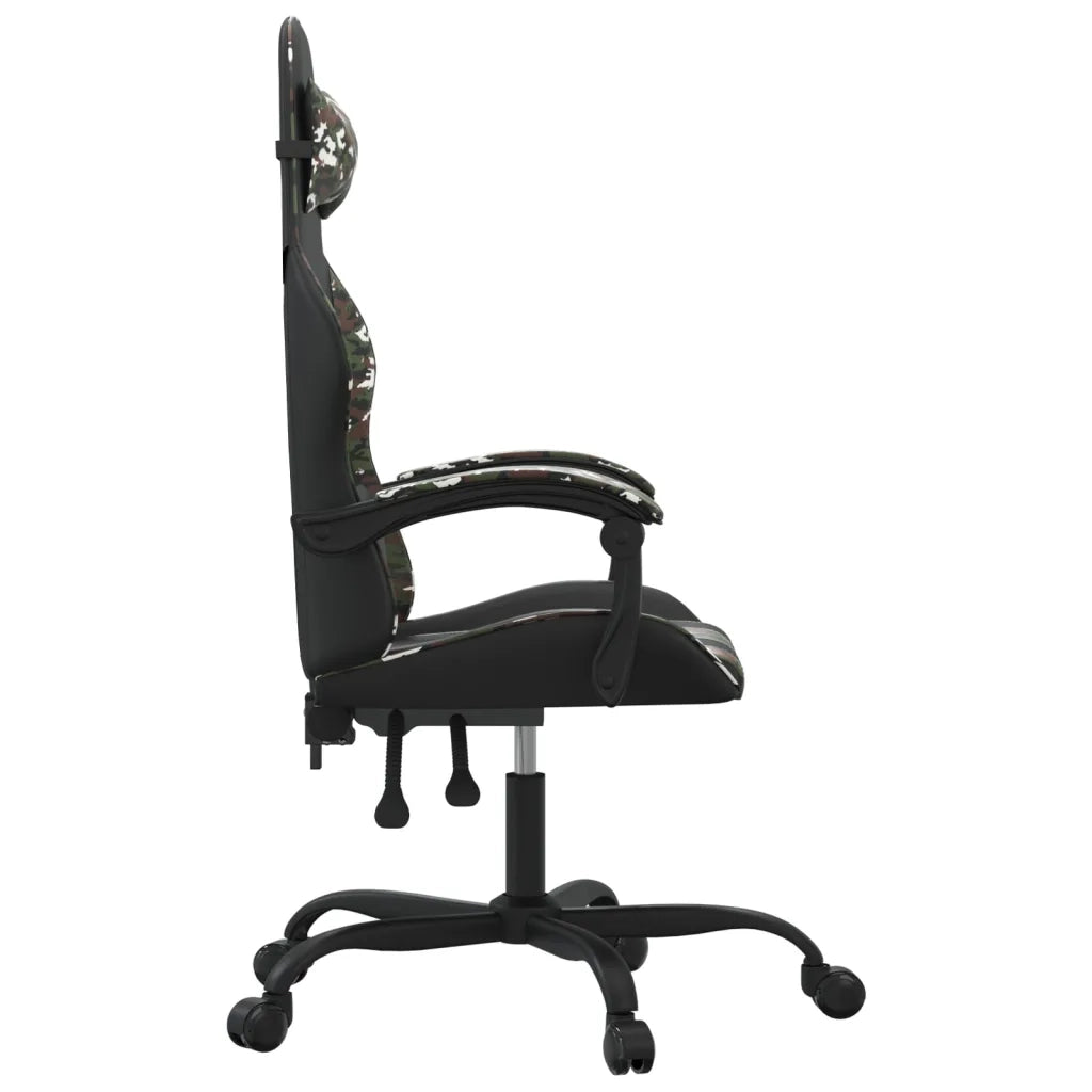 Sedia da Gaming Girevole Nero e Mimetico in Similpelle cod mxl 78126