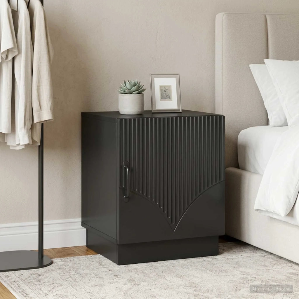 Comodino 2 pz Nero 43 x 34,5 x 47 cm Legno ingegnerizzato 895258