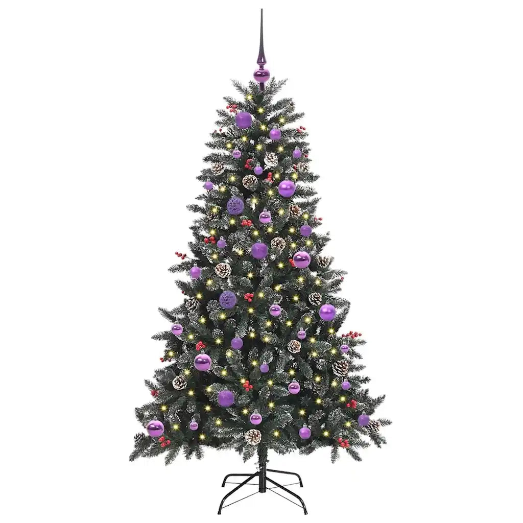 Albero di Natale artificiale con 150 LED Verde 150 cm 3395874