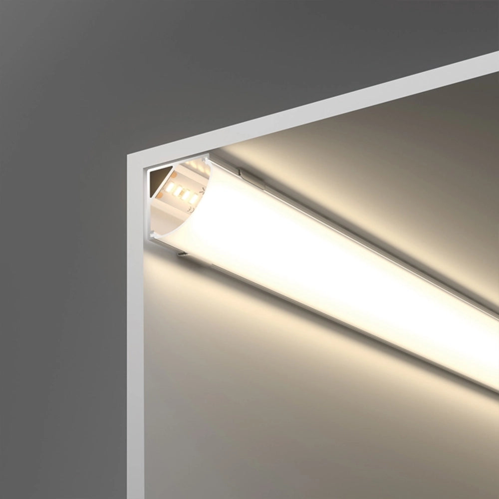 Kit profilo angolare in Alluminio per LED da 2m, 2000x15.8x15.8mm