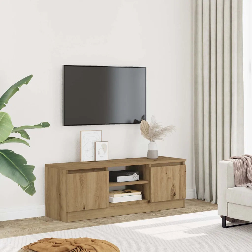Mobile Porta TV-Mobile per TV-Credenza TV Rovere Artigianale 102x30x36 cm Multistrato