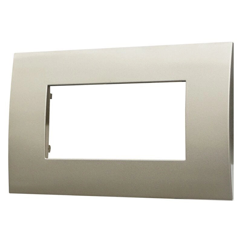 Placca Plastica Serie Venus 4P Colore Titanio Compatibile Con Vimar Arke