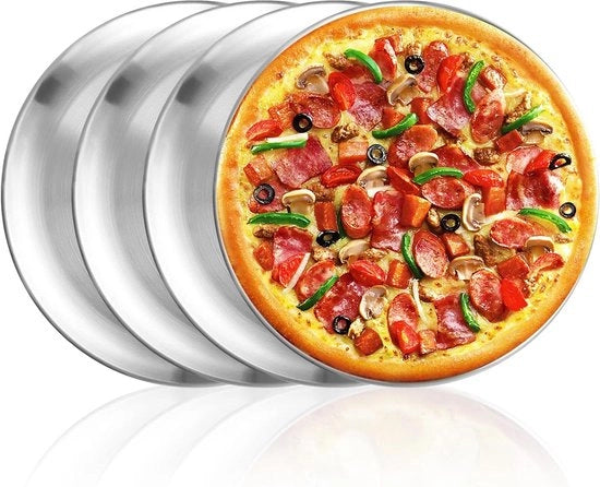 Piatto per pizza in acciaio inossidabile per ottenere una pizza perfetta con combinazione forno-microonde