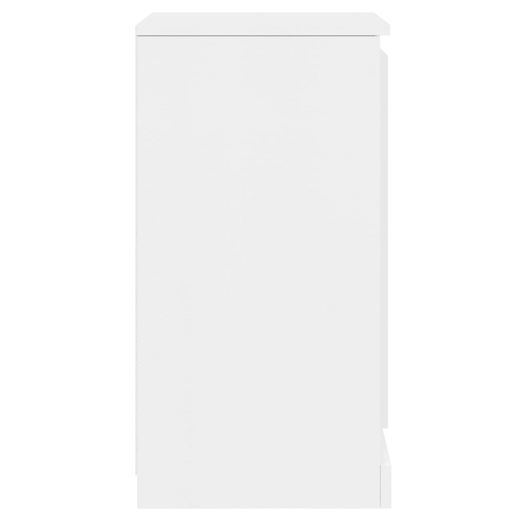 Credenze 2 pz Bianco Lucido 37,5x35,5x67,5 cm Legno Multistrato 816205
