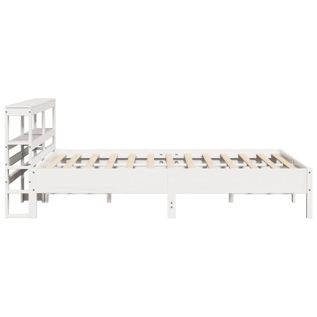 Letto senza Materasso Bianco 140x190 cm Legno Massello di Pino 3306160