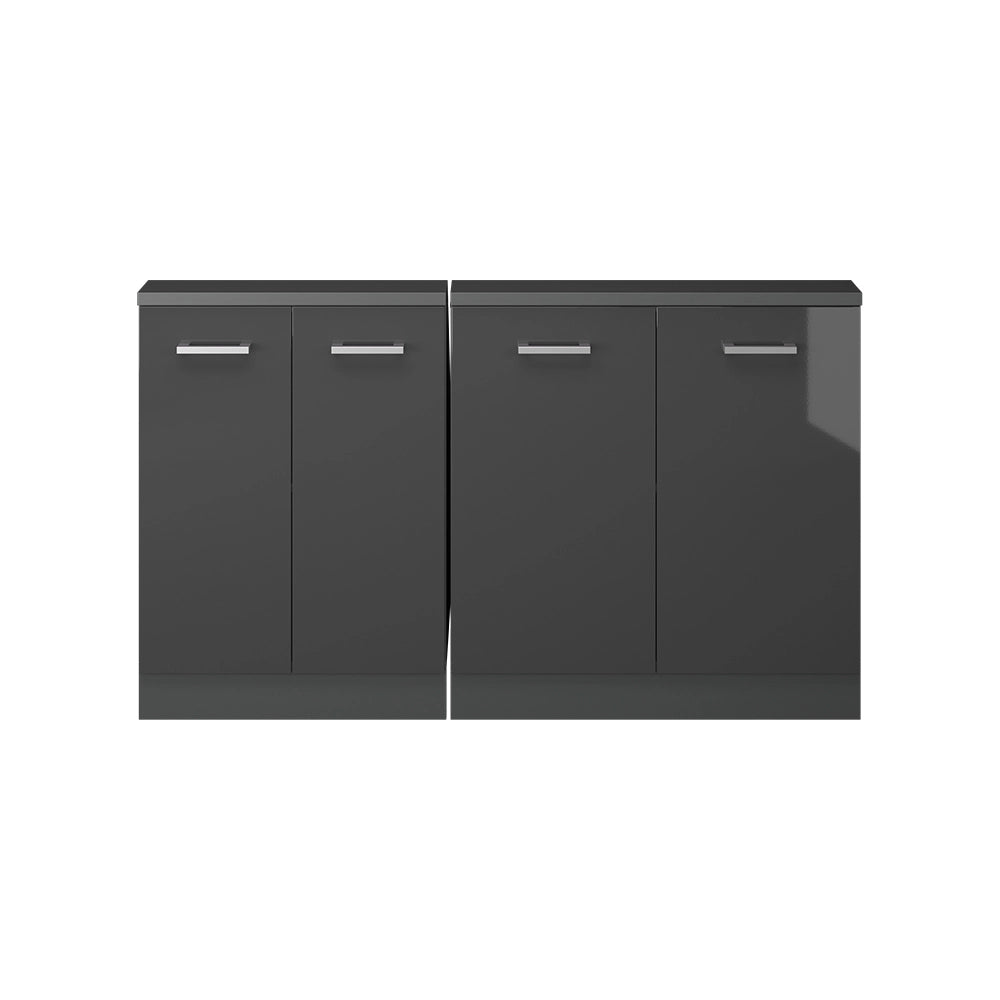 Set di mobili sottotetto Rion Antracite lucido/Antracite Set di 2 Vicco