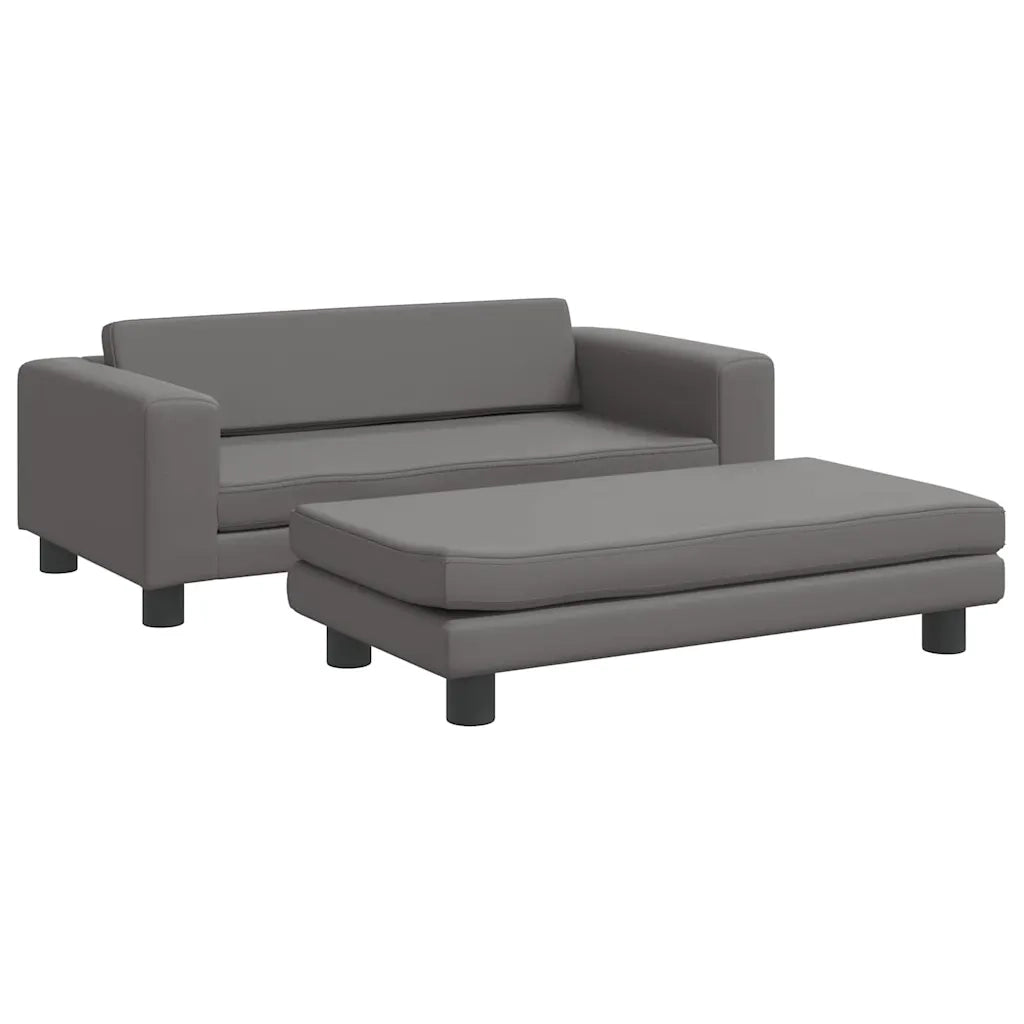 Lettino per Cani con Estensione Grigio 100x50x30 cm Similpelle CFW8293968