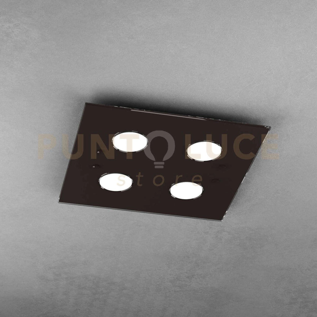 PATH PLAFONIERA 4 LUCI ATTACCO GX53 QUADRA MARRONE