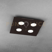 PATH PLAFONIERA 4 LUCI ATTACCO GX53 QUADRA MARRONE