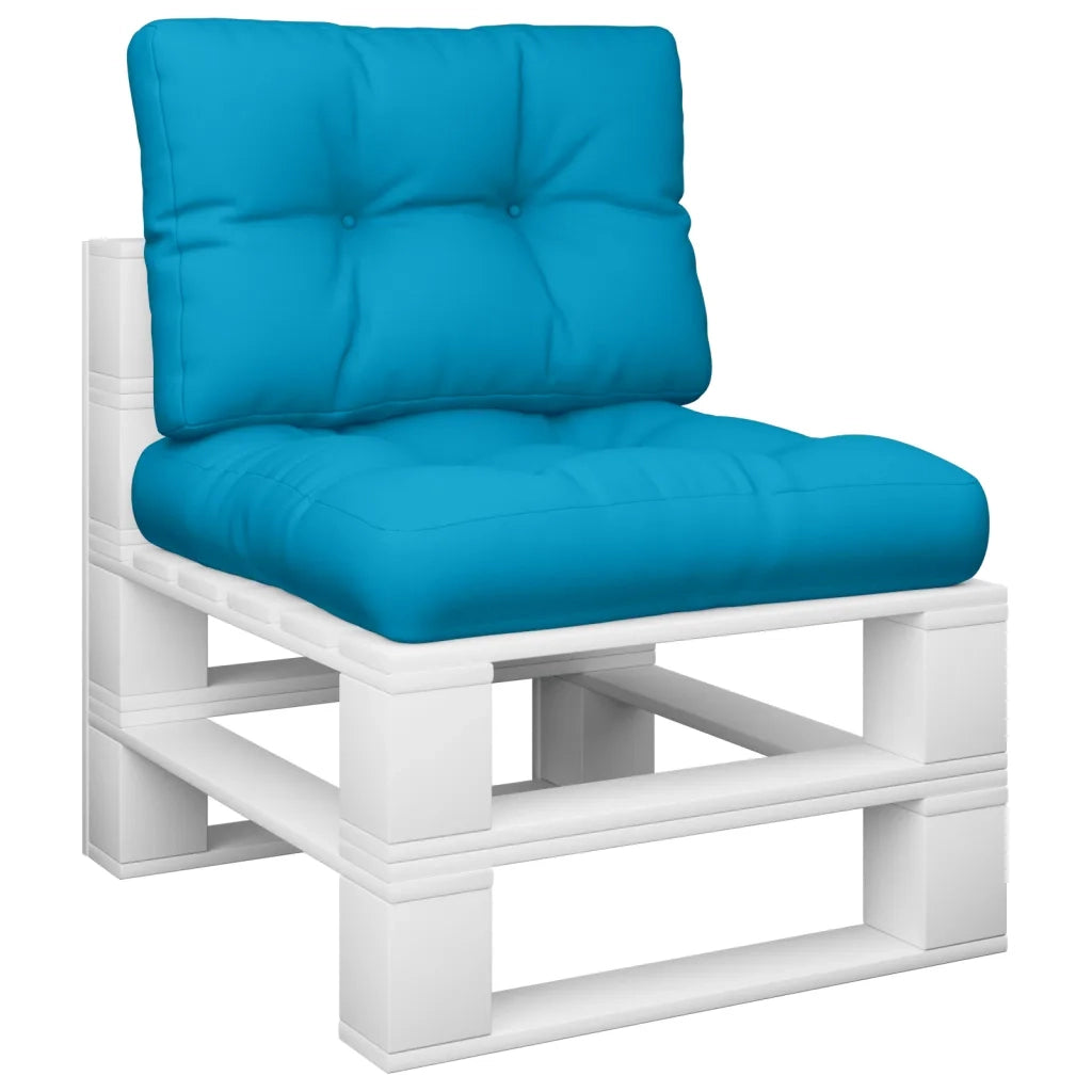vidaXL Cuscini per Pallet 2 pz Blu in Tessuto