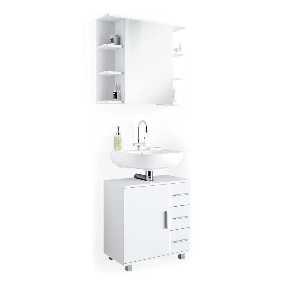 Vicco Set mobili bagno Bianco 2 parti