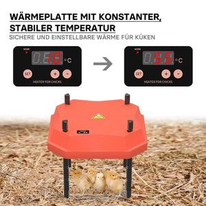 Fudajo Chioccia artificiale 25x25cm 30W Piastra termica per 15-20 pulcini, temperatura regolabile