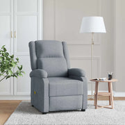Poltrona Massaggiante in Tessuto Grigio Chiaro 322464