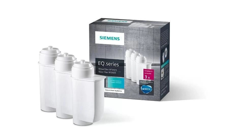 Siemens TZ70033A Filtro per acqua BRITA Intenza per macchine da caffe' EQ serie 3 pezzi colore Bianco