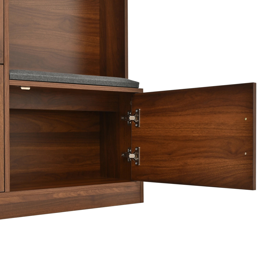 Mobile ingresso con 2 ante ribaltabili; specchio e LED - per ingresso - 100×25×180 cm