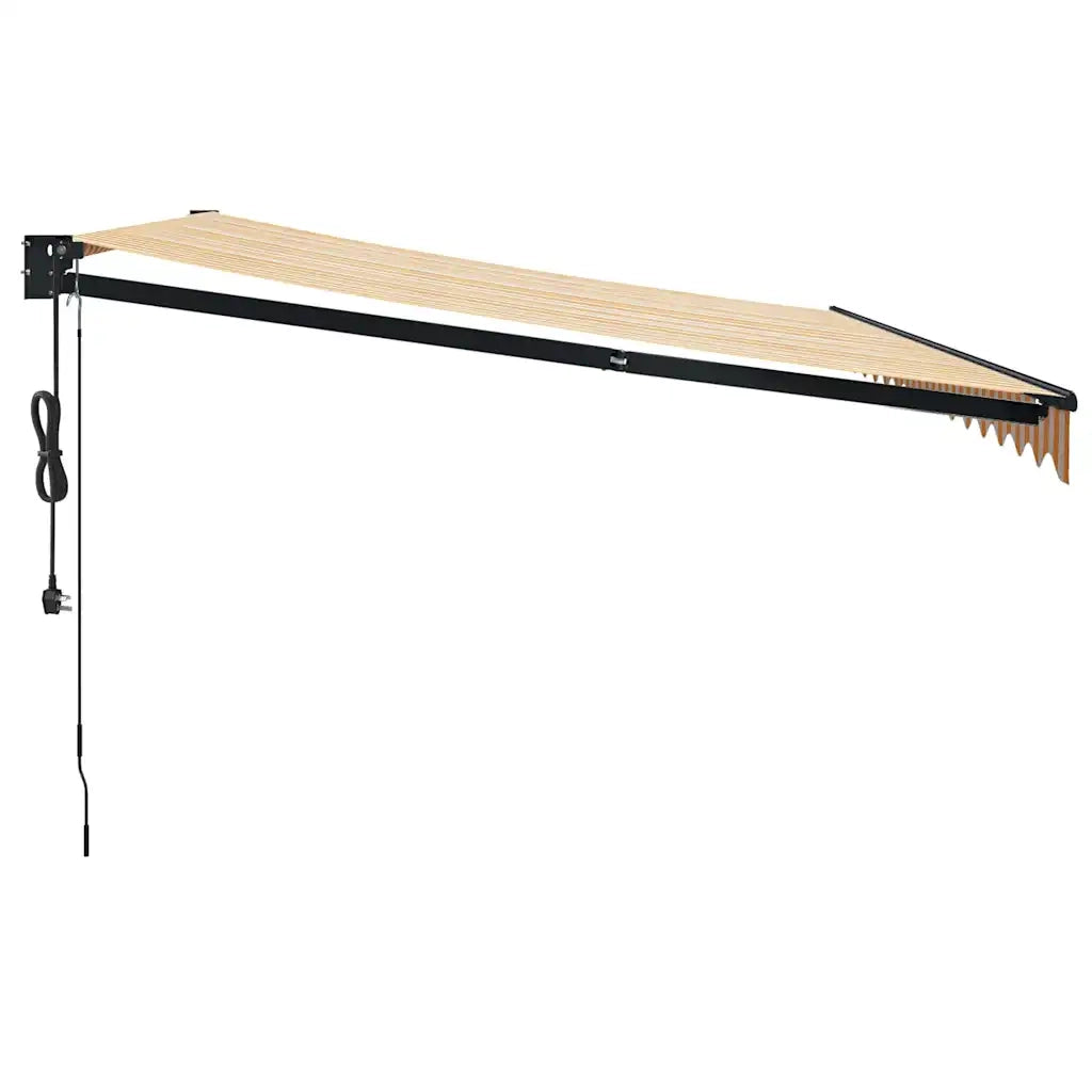 Tenda Sole Automatica Retrattile Gialla e Bianca 4x3 m 3154508
