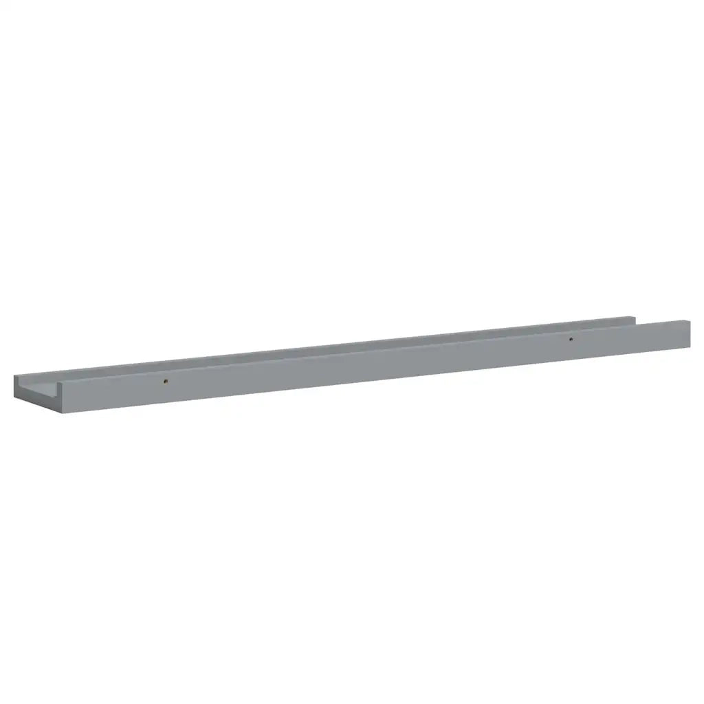 Mensole Loggia per Foto 2 pz Grigie 80x9x3 cm in MDF 323936