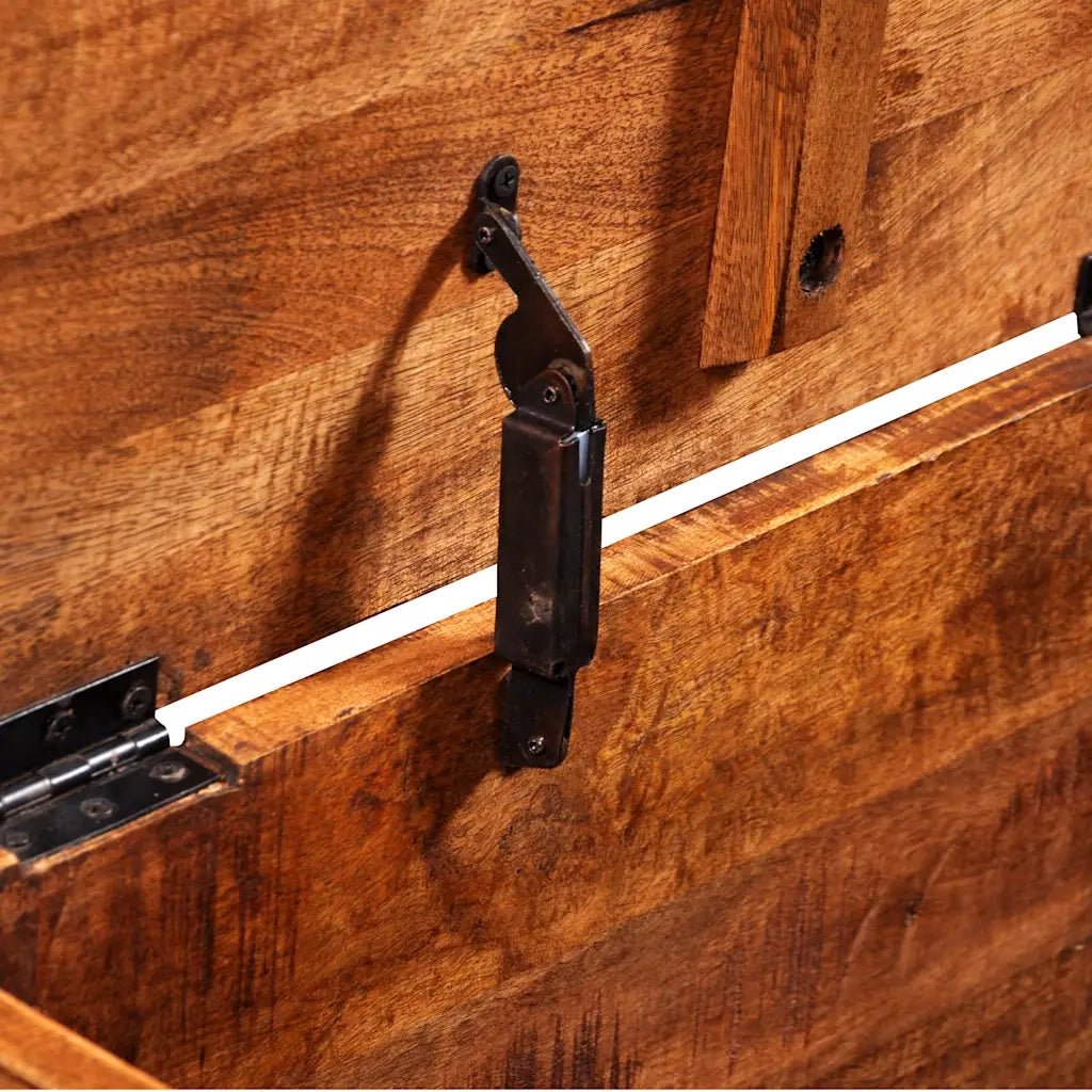 Cassapanca di Stoccaggio in Legno Ruvido di Mango CFW3009690