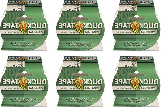Nastro bianco - 50mm x 25m - Pacchetto da 6