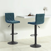 vidaXL Sgabelli da Bar 2 pz Blu in Velluto