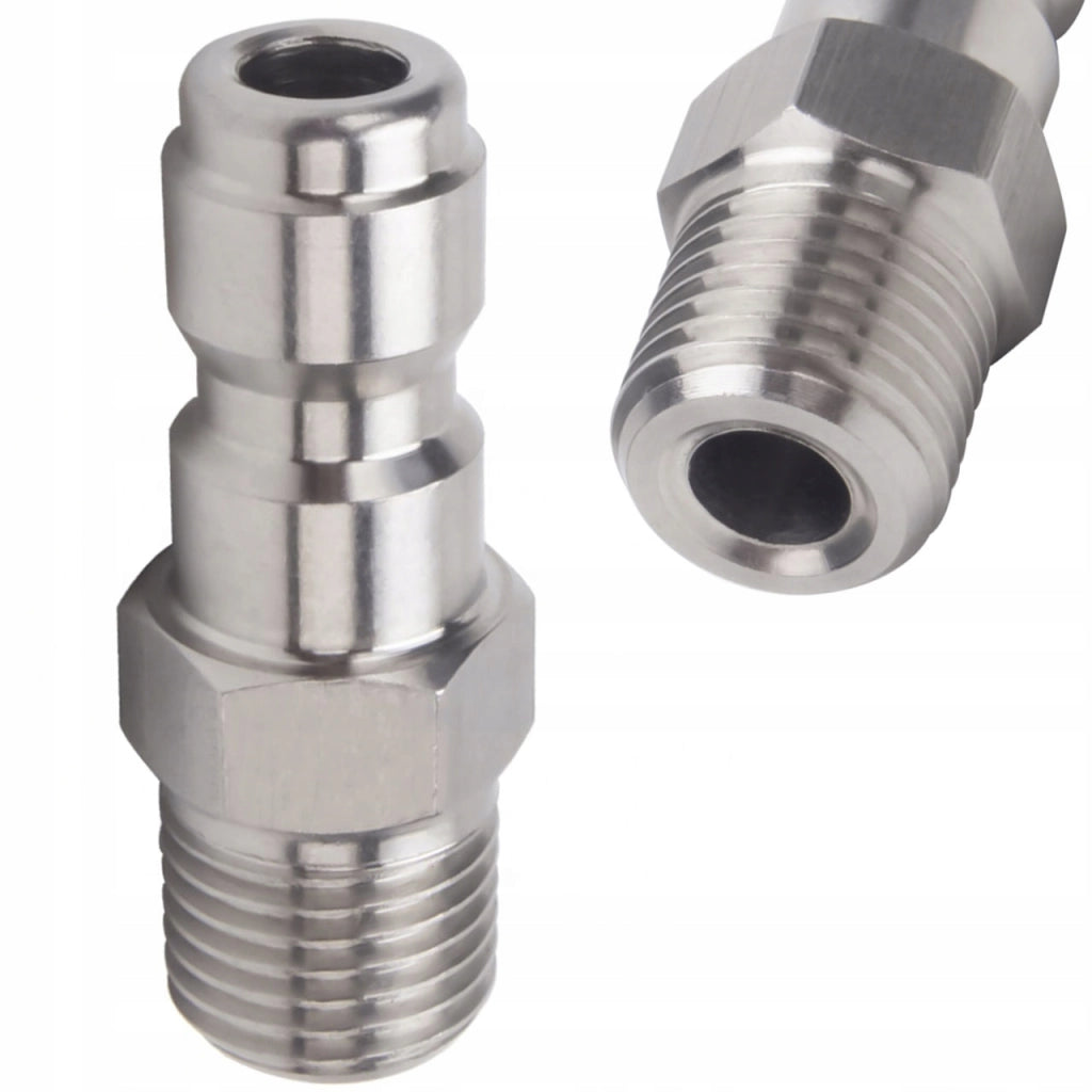 Adattatore Rapido G1/4-L12 – Filettatura 1/4" (12 mm) | Acciaio Inox | Per Lance, Schiumogeni, Ugelli, Idropulitrici