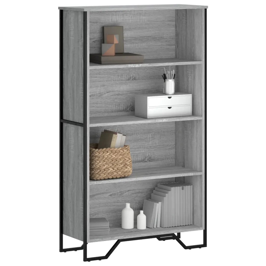 Libreria Grigio Sonoma 80x31x137,5 cm in Legno Multistrato 848632