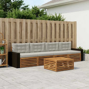 Set di divani da esterno 5 pcs Naturale e Grigio Chiaro 3383004