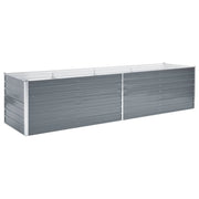 Fioriera rialzata per piante e fiori acciaio zincato 320 x 80 x 77 cm grigio 02_0001113