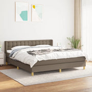 Giroletto a Molle con Materasso Tortora 160x200 cm in Tessuto 3130605