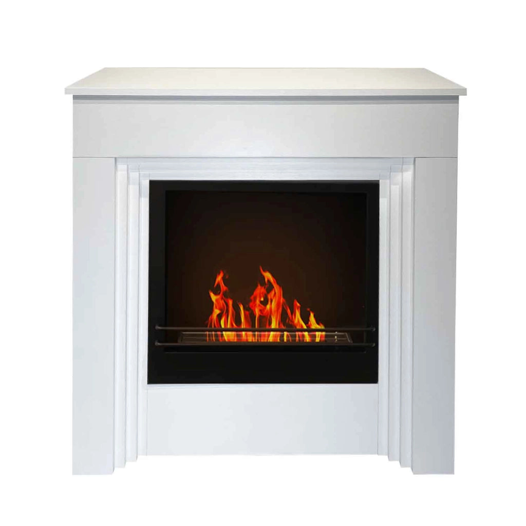 Bellini - Camino a bioetanolo da terra 96x35xH96 cm, bianco