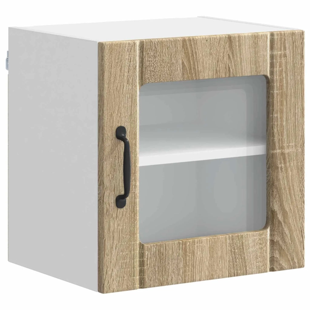 Mobile in vetro da parete LUCCA Rovere Sonoma 40 x 31 x 40 cm 884838