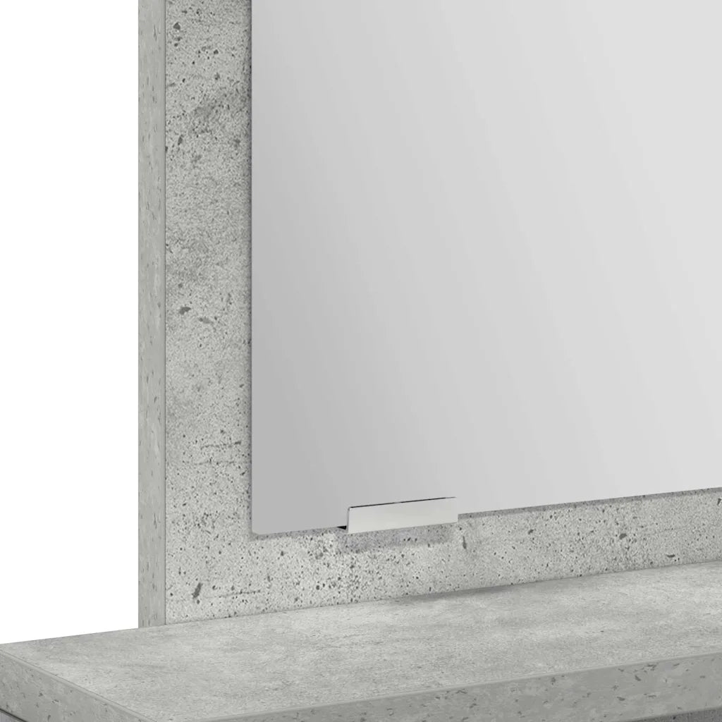 Tavolo da Trucco con cassetto Grigio cemento 50 x 41 x 140 cm 865130