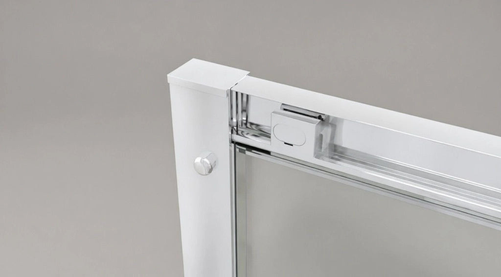 Box doccia a nicchia 120 cm porta scorrevole apertura laterale H195 cm ALBA Cromato