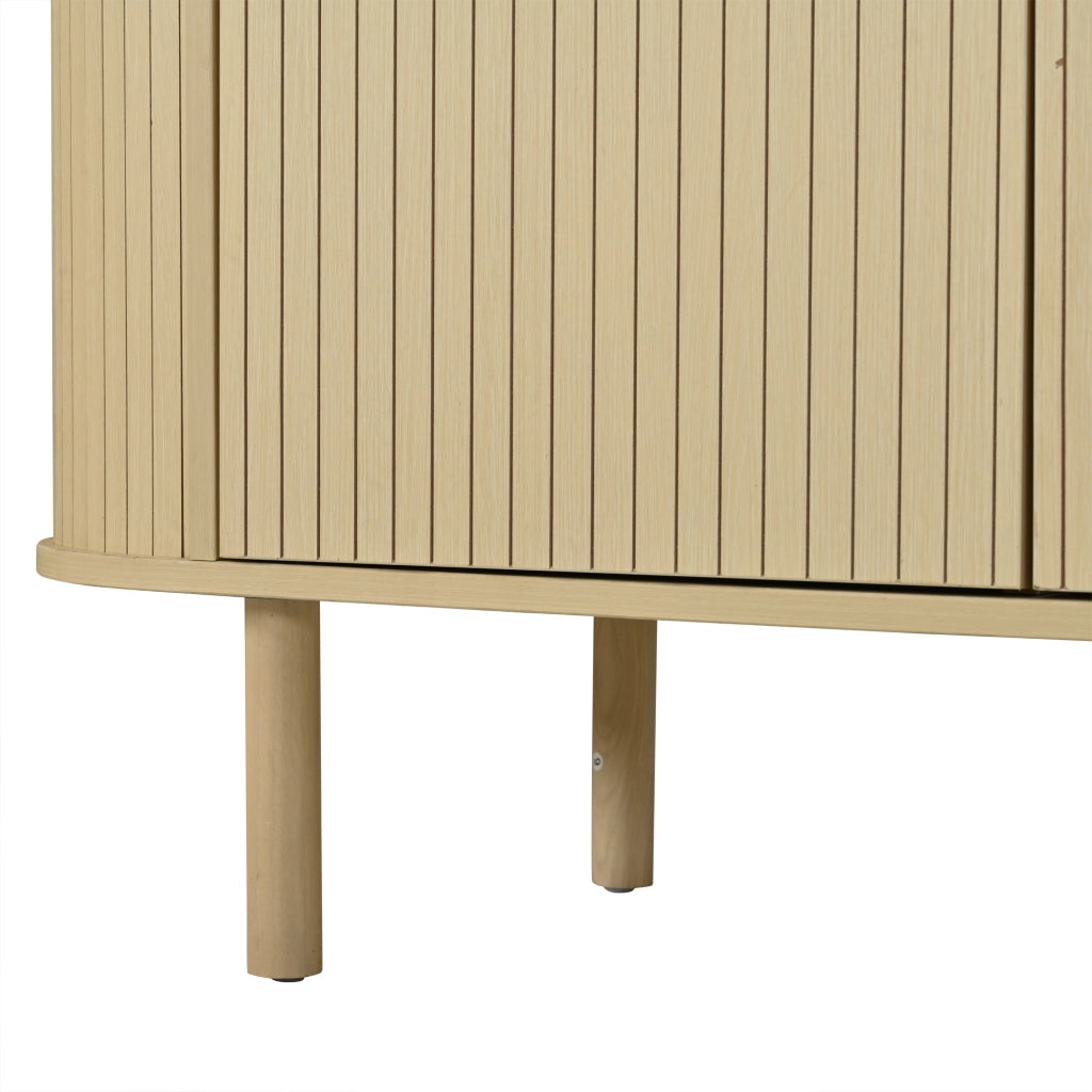 Credenza con 3 ante e 2 vani aperti - per soggiorno - in truciolato - 160×40×78.5 cm
