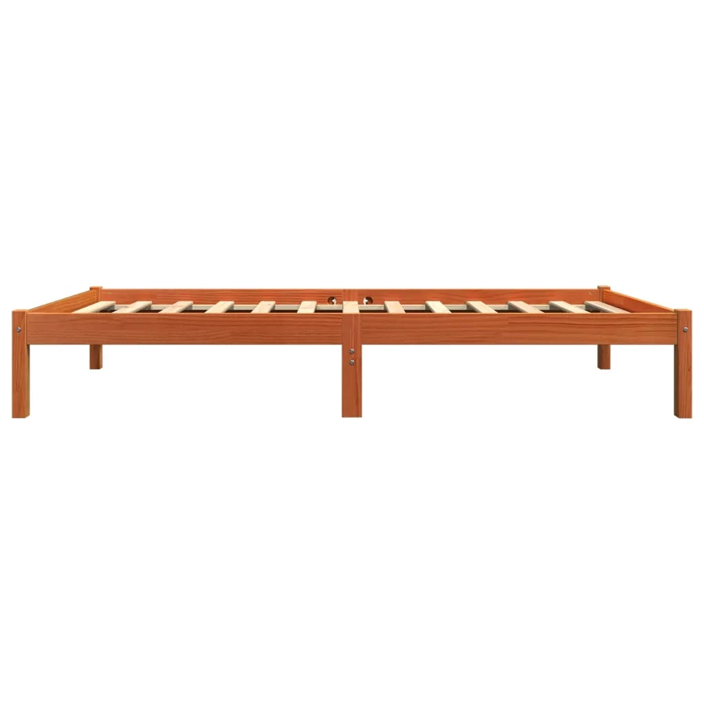 Giroletto senza Materasso Marrone Cera 90x200 cm Massello Pino 844848
