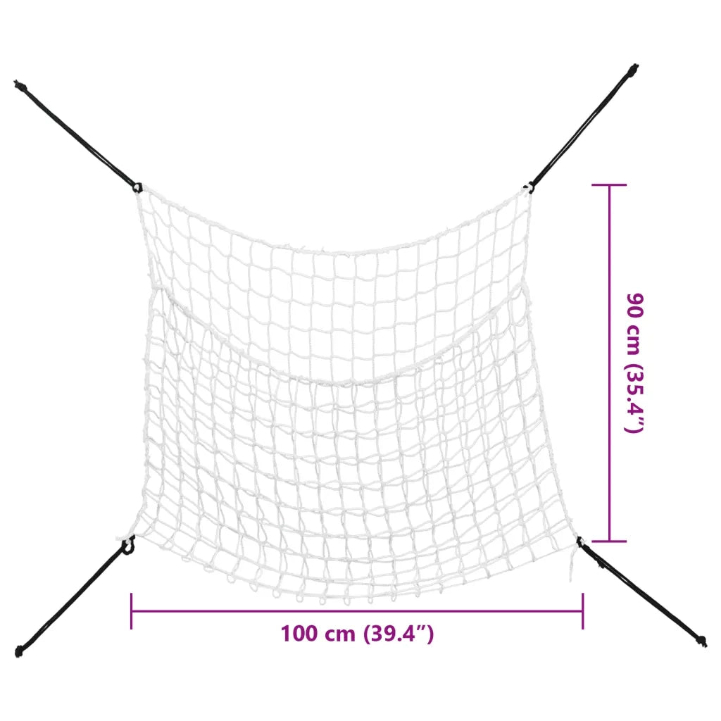 vidaXL Reti da Fieno 2pz Rettangolari Bianchi 100x90 cm in PP